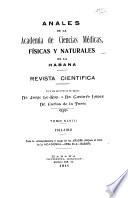 Libro Anales de la Academia de Ciencias Médicas, Físicas y Naturales de la Habana