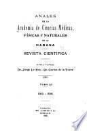 Libro Anales de la Academia de Ciencias Médicas, Físicas y Naturales de la Habana