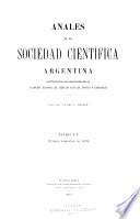 Libro Anales de la Sociedad Científica Argentina