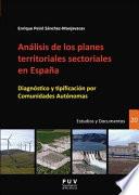 Libro Análisis de los planes territoriales sectoriales en España