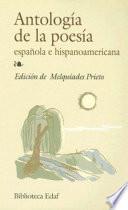 Libro Antología de la poesía española e hispanoamericana
