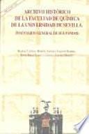 Libro Archivo Histórico de la Facultad de Química de la Universidad de Sevilla.
