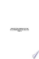 Libro Arquitectura virreinal de Lima en la primera mitad del siglo XVII