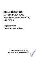 Libro Bible Records of Suffolk and Nansemond County, Virginia