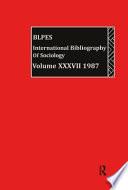 Libro Bibliographie Internationale de Sociologie 1987