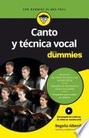 Libro Canto y técnica vocal para Dummies