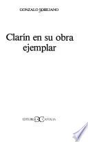 Libro Clarín en su obra ejemplar