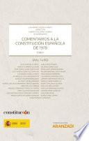 Libro Comentarios a la Constitución Española de 1978 - Tomo I