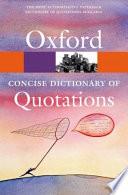Libro Concise Oxford Dictionary of Quotations