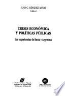 Libro Crisis económica y políticas públicas