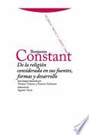 Libro De la religión considerada en sus fuentes, formas y desarrollo