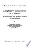 Libro Del placer y del esfuerzo de la lectura