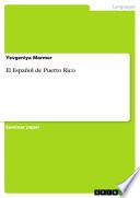 Libro El Español de Puerto Rico