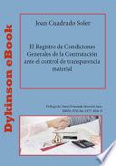 Libro El Registro de Condiciones Generales de la Contratación ante el control de transparencia material.