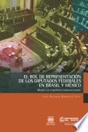 Libro El rol de representación de los diputados federales en Brasil y México