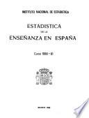 Libro Estadistica de la enseñanza en España