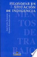 Libro Filosofar en situación de indigencia