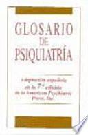 Libro Glosario de psiquiatría