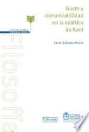 Libro Gusto y comunicabilidad en la estética de Kant