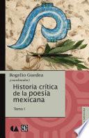 Libro Historia crítica de la poesía mexicana. Tomo I