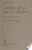 Libro Historia de la lengua española