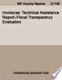 Libro Honduras: Technical Assistance Report–Fiscal Transparency Evaluation