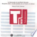Libro La dramaturgia de José Martín Recuerda. Recepción crítica y estudio semiótico de La trotski y La llanura