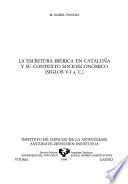 Libro La escritura ibérica en Cataluña y su contexto socioeconómico (siglos V-I a.C.)