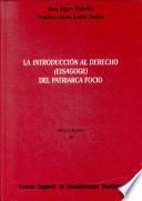 Libro La introducción al derecho (eisagoge) del patriarca Focio