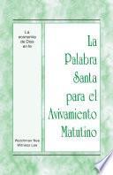 Libro La Palabra Santa para el Avivamiento Matutino - La economía de Dios en fe