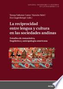 Libro La Reciprocidad Entre Lengua y Cultura en Las Sociedades Andinas