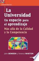Libro La Universidad, un espacio para el aprendizaje