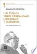 Libro Leo Strauss sobre Cristianismo, Liberalismo y Economía