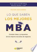 Libro Lo que saben los mejores MBA
