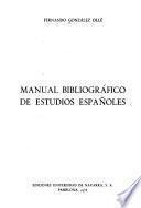 Libro Manual bibliográfico de estudios españoles