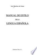 Libro Manual de estilo de la lengua española