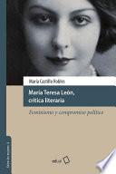 Libro María Teresa León, crítica literaria