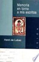 Libro Memoria en torno a mis escritos