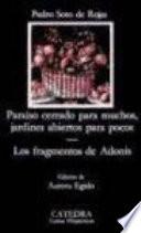 Libro Paraíso cerrado para muchos, jardines abiertos para pocos ; Los fragmentos de Adonis