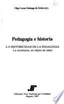 Libro Pedagogía e historia