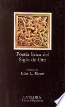Libro Poesía lírica del Siglo de Oro