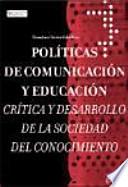 Libro Políticas de comunicación y educación