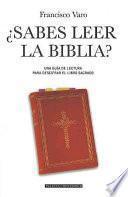 Libro ¿Sabes leer la biblia?