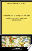 Libro Sombras escritas que perduran