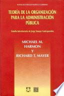 Libro Teoría de la organización para la administración pública