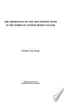 Libro The Importance of the Don Quixote Myth in the Works of Antonio Buero Vallejo